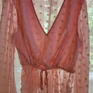 Baby Pink Sheer Blouse!